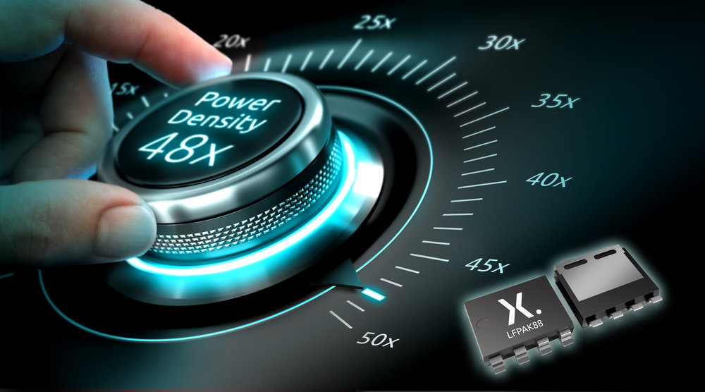New 8 x 8 mm addition to Nexperia’s LFPAK MOSFET family delivers up to 48x power density